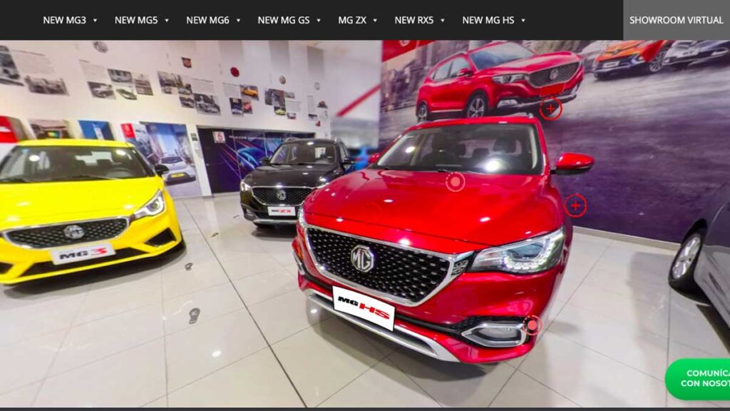 MG showroom virtual