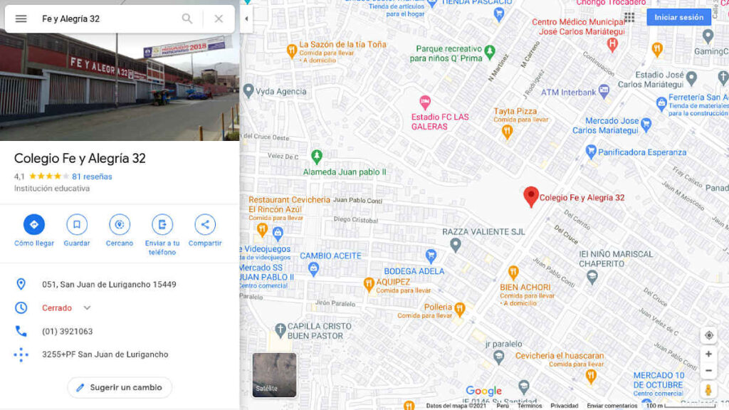 Ubicar tu local de votación en Google Maps