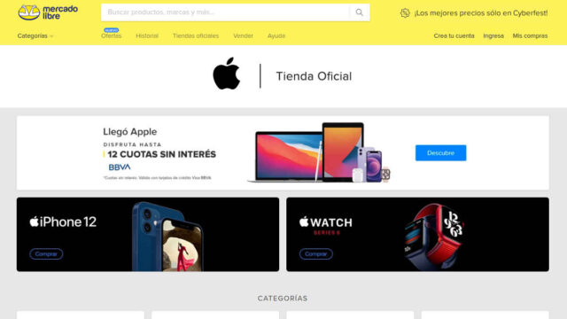 Apple abre tienda oficial en Mercado Libre