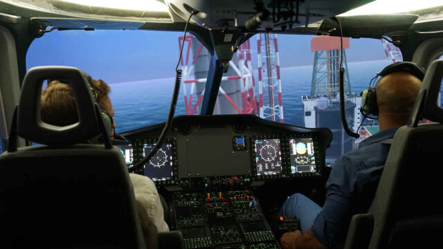 Simulador del H175 de INDRA entrenará a os pilotos del GFS de Hong Kong