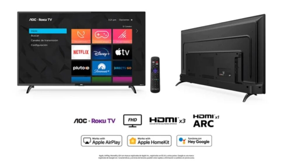 AOC Roku TV LED de 39