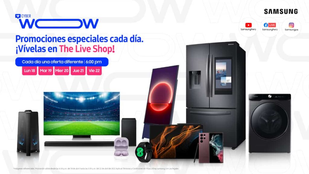 Cyber Wow: Samsung lanzará promociones especiales diariamente hasta el 22 de abril