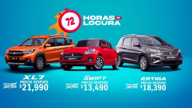 Suzuki ofrecerá bonos de hasta US$ 2,000 en vehículos familiares y citadinos