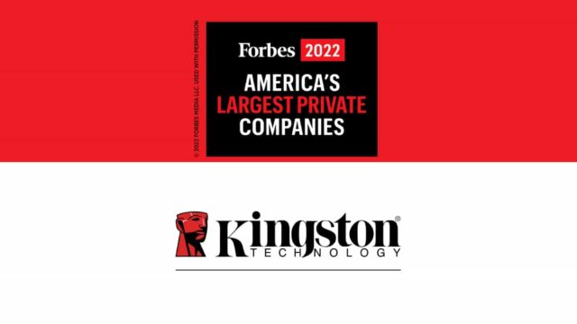 Forbes designa a Kingston como una de las "Compañías privadas más grandes de EE.UU"