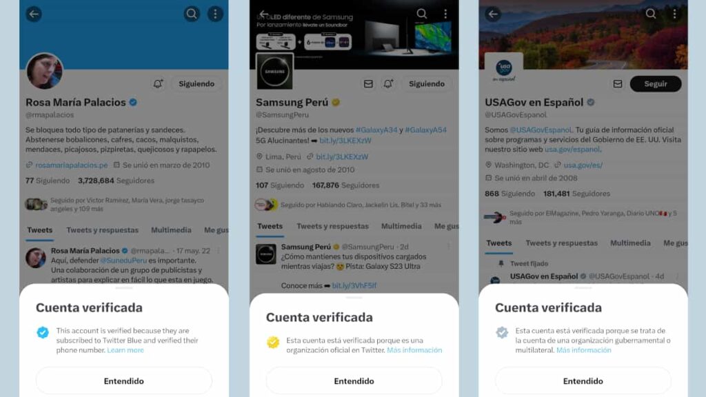 Azul, gris o dorado: ¿Cómo funciona la nueva verificación de Twitter?