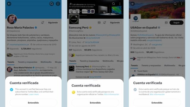 Azul, gris o dorado: ¿Cómo funciona la nueva verificación de Twitter?