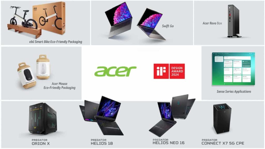 Acer gana múltiples premios IF Design Awards 2024