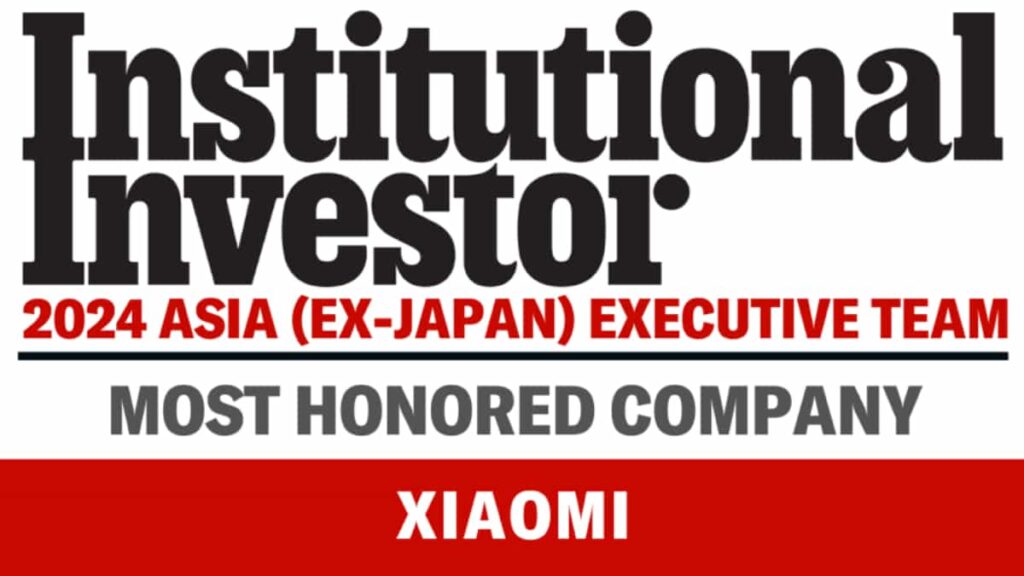 Xiaomi gana el primer lugar en los premios ''Asia Pacific Executive Team''