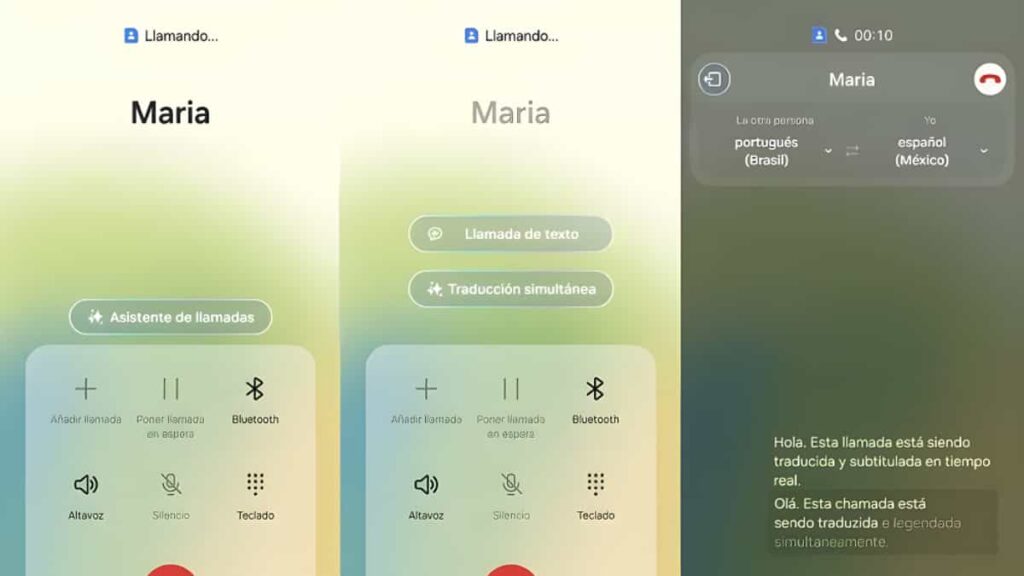 Traduce llamadas y mensajes simultáneamente con Galaxy AI