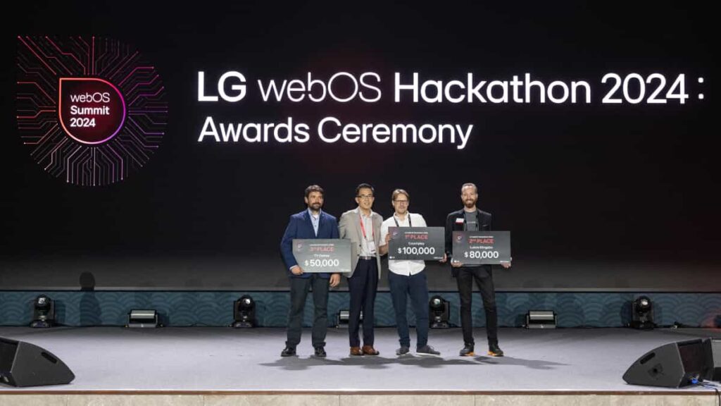 LG Electronics anunció a los ganadores del hackathon de la plataforma webOS TV, que tuvo lugar la semana pasada en el LG webOS Summit.