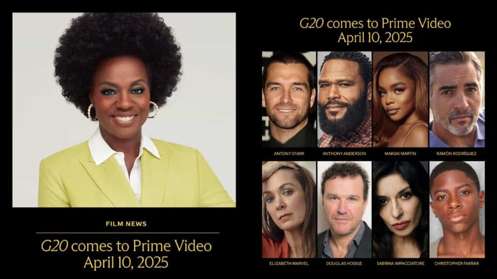 Prime Video anuncia el estreno de G20 para el 10 de abril